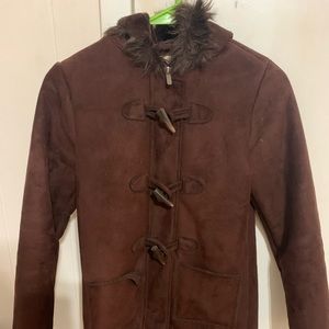 Girls Brown Copper Key Coat